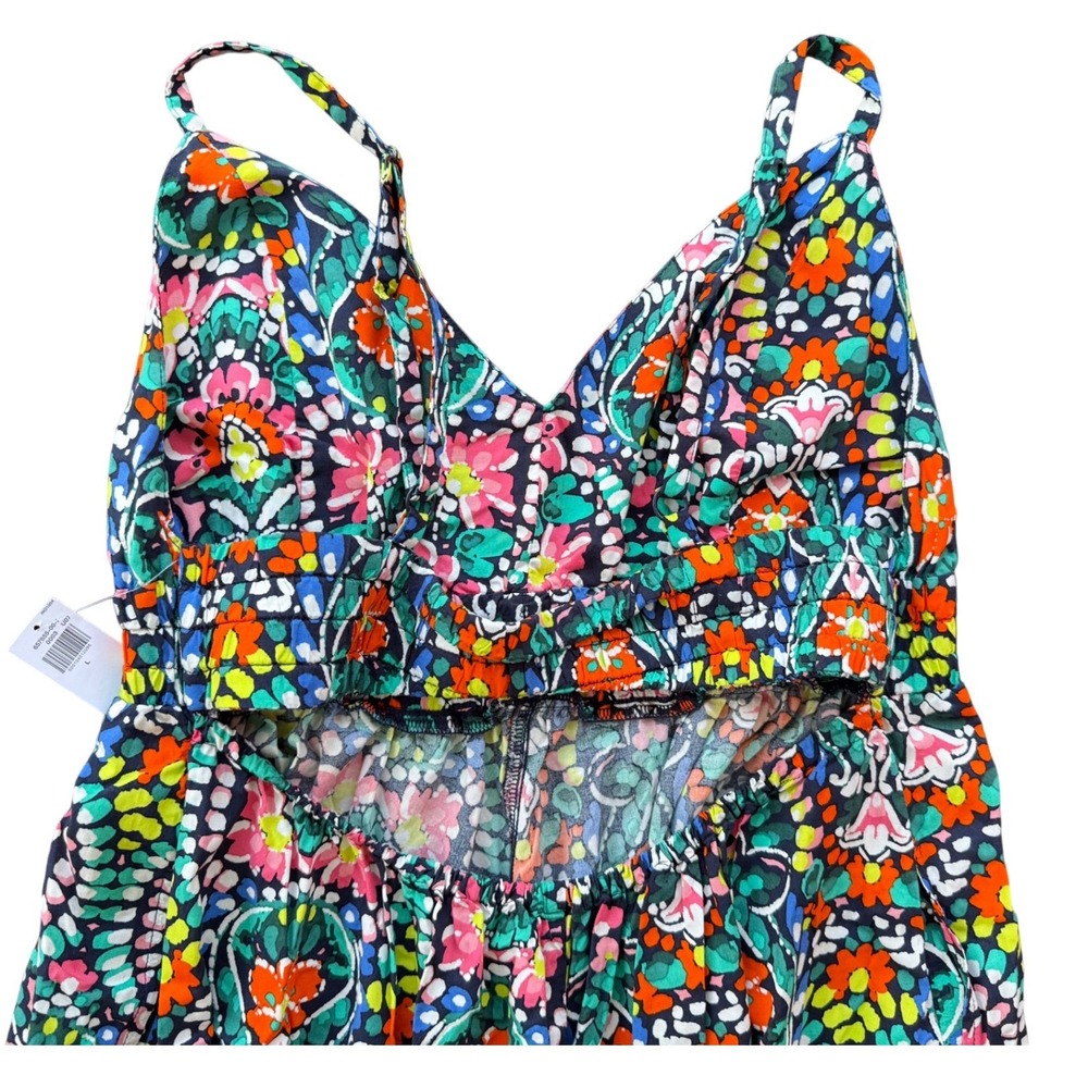 Old Navy Floral Paisley Midi Sundress Multicolor Smocked Sleeveless NWT Size L - Picture 6 of 10
